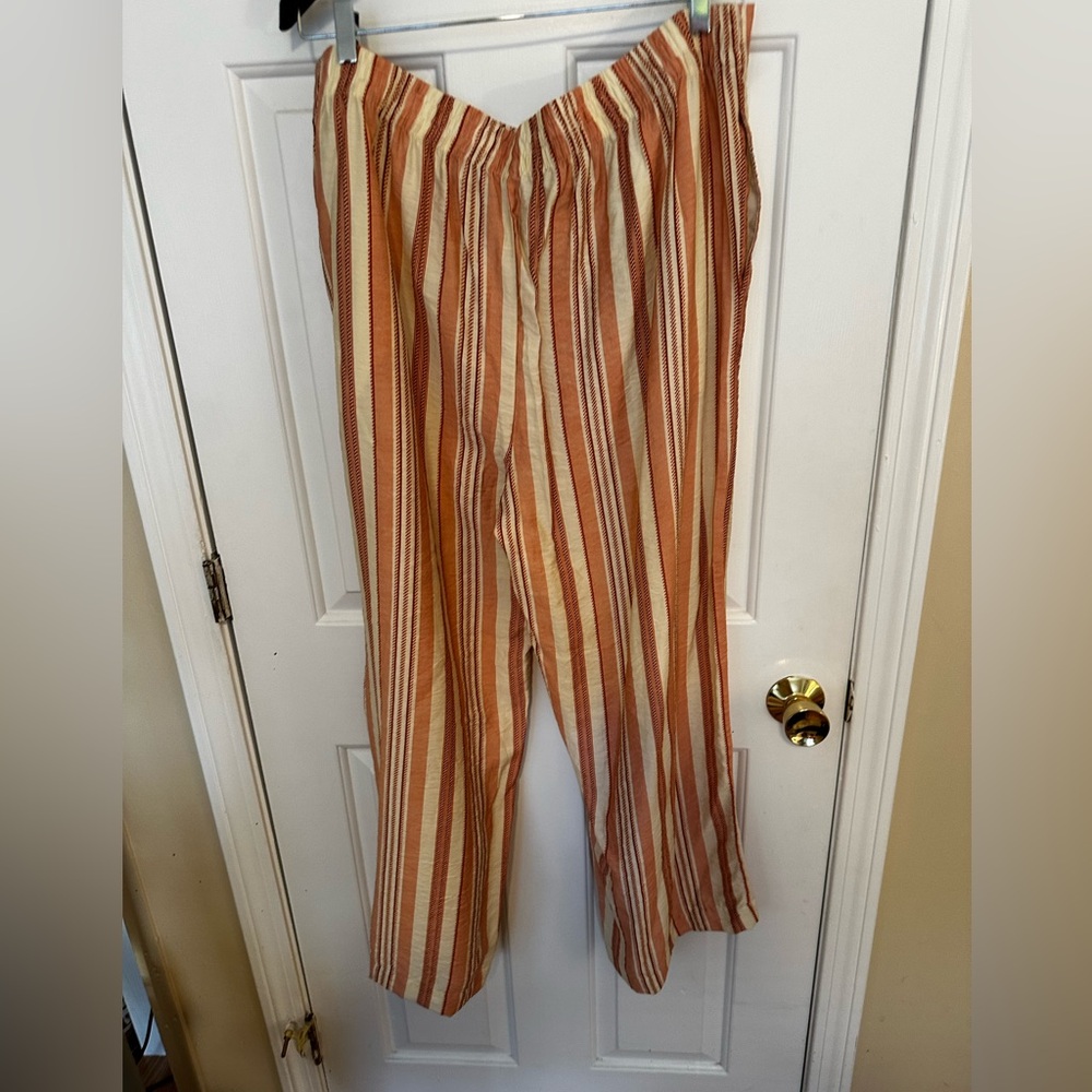 Striped Orange and Cream Pants